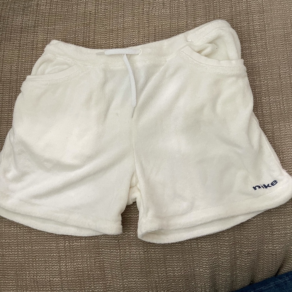 White Nike shorts